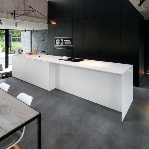 Contemporary kitchen - ICOON - BORA Vertriebs GmbH & Co KG - cement / island