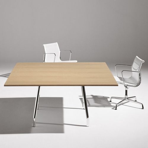 Contemporary boardroom table - MDL SYSTEM - UNIFOR - wooden / melamine / aluminum base