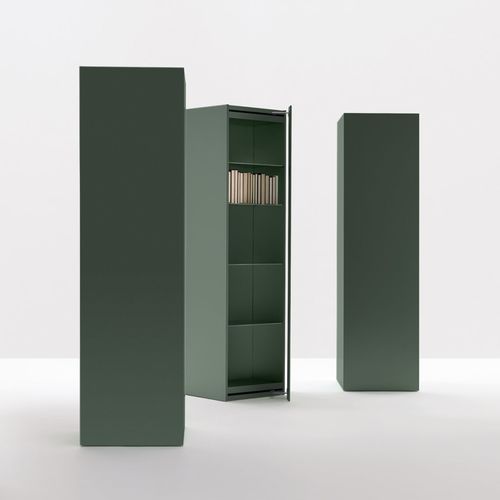Free-standing bookcase - LESSLESS COLOR - UNIFOR - modular / contemporary / commercial