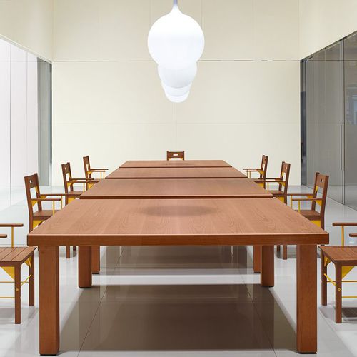 Contemporary boardroom table - CONSIGLIO - UNIFOR - wooden / wooden base / rectangular
