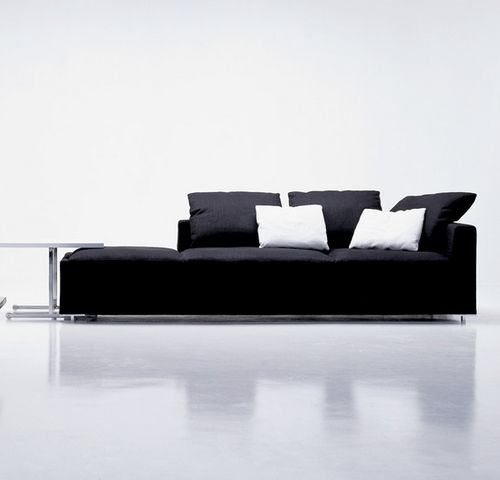 Contemporary sofa - CANELA - Carmenes S.L. - fabric / black / 3-seater
