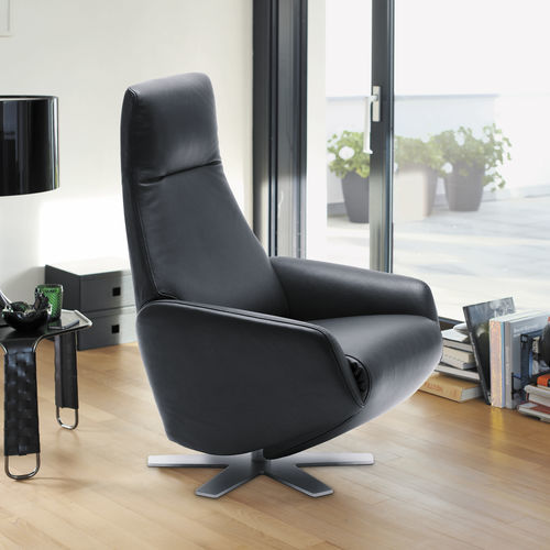 Contemporary relax armchair - Skye - Frank Sitzmöbel GmbH - fabric / leather / with footrest