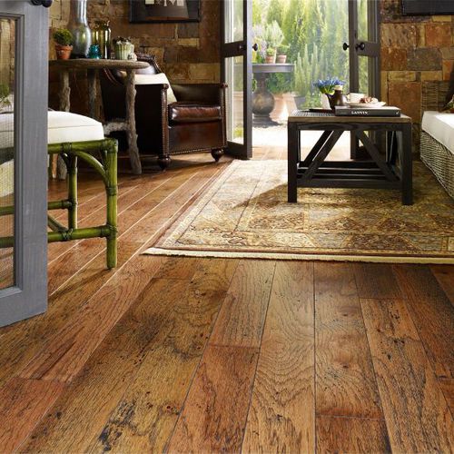 Engineered parquet floor - EPIC PLUS : ALBERMARLE  - Shaw floors - hickory / matte / glued