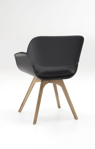Contemporary chair - MAYA  - Hartmann Möbelwerke GmbH - indoor / oak / leather