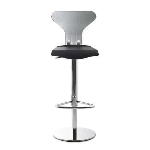 Contemporary bar chair - MYEDITION: 1248 - Mayer Sitzmöbel GmbH & Co. KG - chrome / central base / swivel