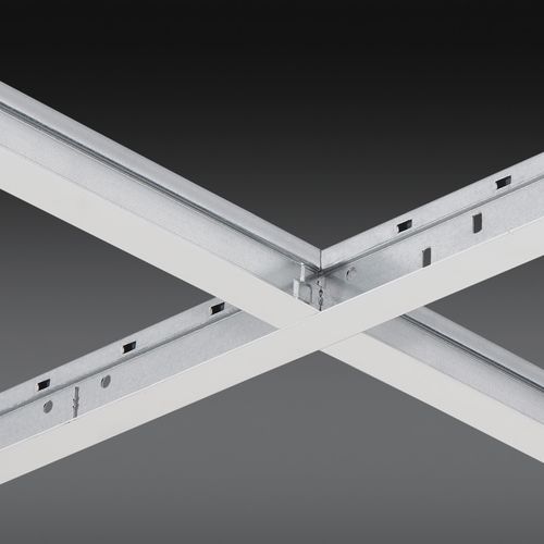 Aluminum ceiling suspension system CHICAGO METALLIC® 200 SNAP GRID™ Rockfon floating