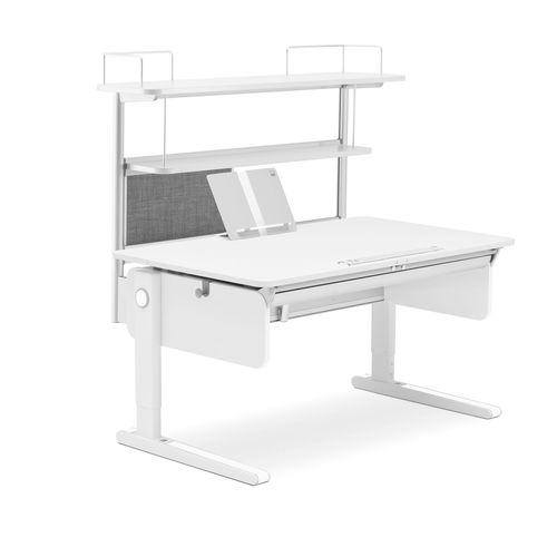 Contemporary desk - CHAMPION – FLEX DECK - moll Funktionsmöbel GmbH - metal / with shelf / cantilever