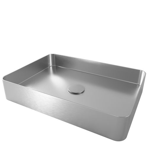 Countertop washbasin - ED-500 - nivito - stainless steel / rectangular / without hole