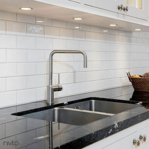 Countertop mixer tap - RH-300 - nivito - stainless steel / kitchen / 1-hole