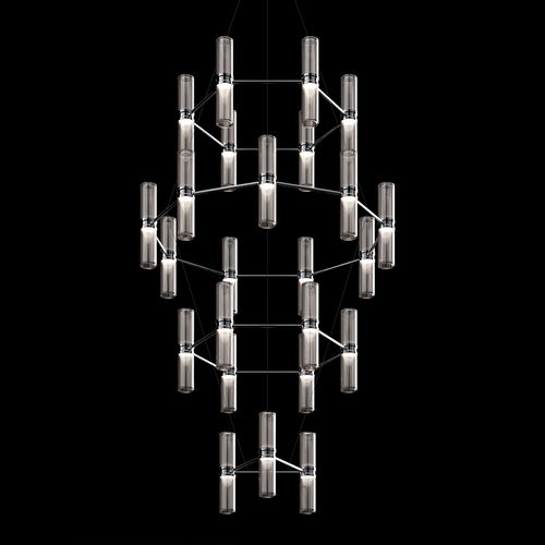 Contemporary chandelier - ZEPHYR - Artemide - blown glass / commercial / geometric