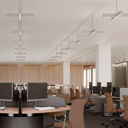 Contemporary ceiling light - TETRAS - Artemide - T-shaped / geometric / metal