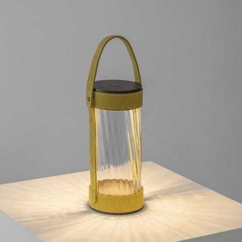 Design lantern - LAYA - Artemide - glass / blown glass / fabric