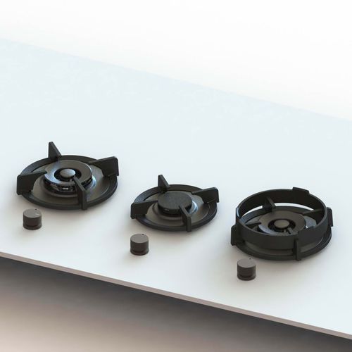 Gas cooktop - PRO : CUSIN - NOVY N.V. - 3 burner / built-in / with knobs