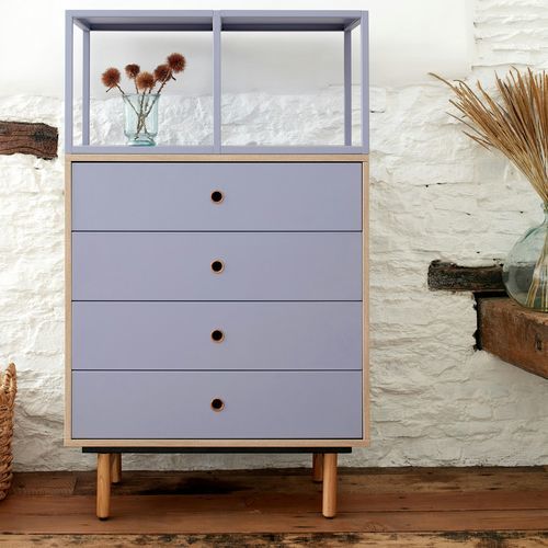 Floor-standing storage cabinet - BRIDGE HOME - BISLEY - contemporary / wooden / oak
