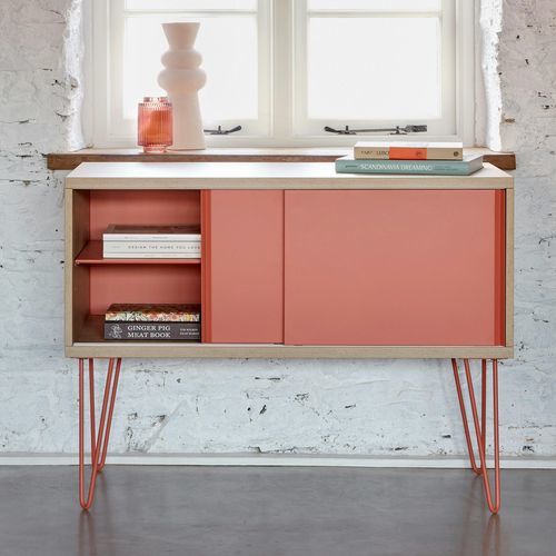 Contemporary sideboard - POS1007W - BISLEY - aluminium / steel / laminate