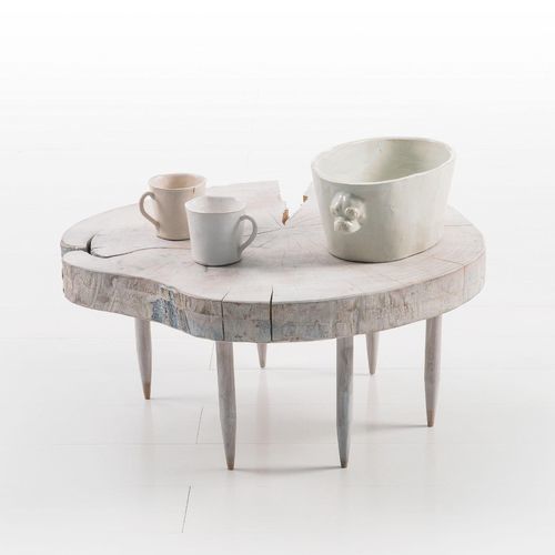 Original design coffee table - hammersvik - bruehl - beech / beech base / home