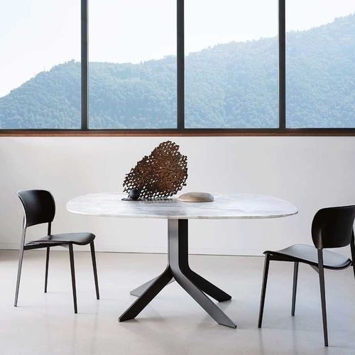 Contemporary table - IBLEA - DESALTO spa - glass / ceramic / marble