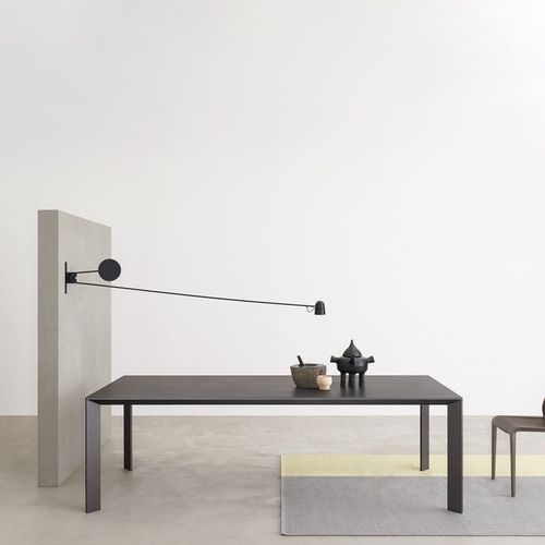 Contemporary table - MAC - DESALTO spa - wood / glass / laminate