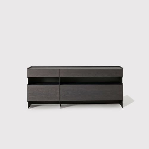 Contemporary sideboard - STAC - DESALTO spa - wooden / iron / sheet metal