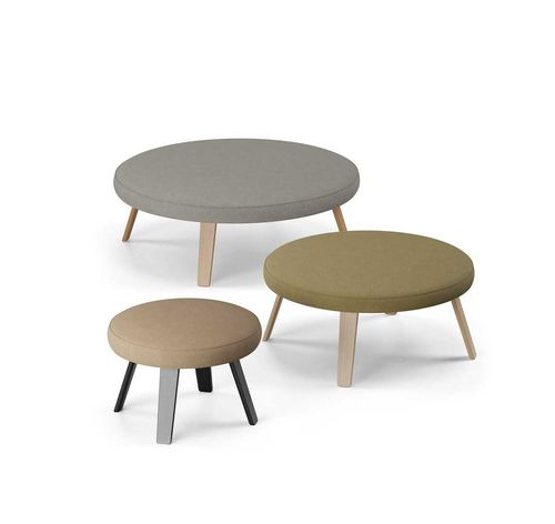 Contemporary upholstered bench - OONA  - Martela - fabric / wooden base / commercial