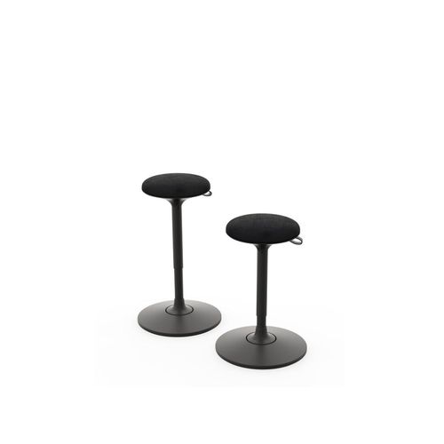 Contemporary stool - Ziggy - Martela - leather / fabric / metal base