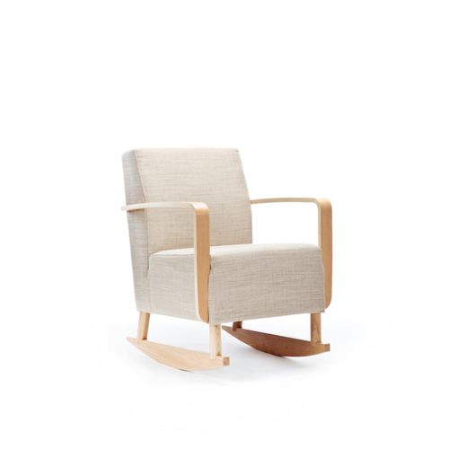 Scandinavian design armchair - Plus+ - Martela - fabric / birch / oak