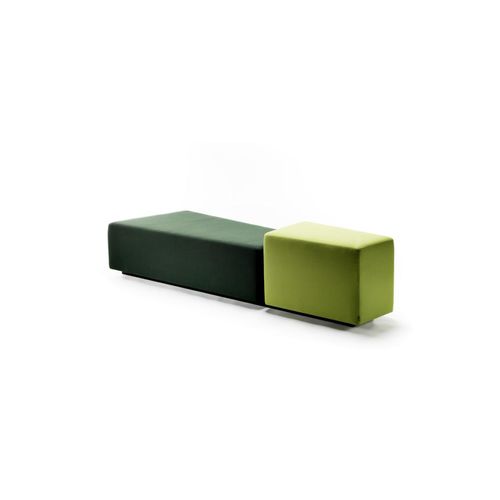 Modular upholstered bench - Diagonal Play - Martela - contemporary / fabric / metal base