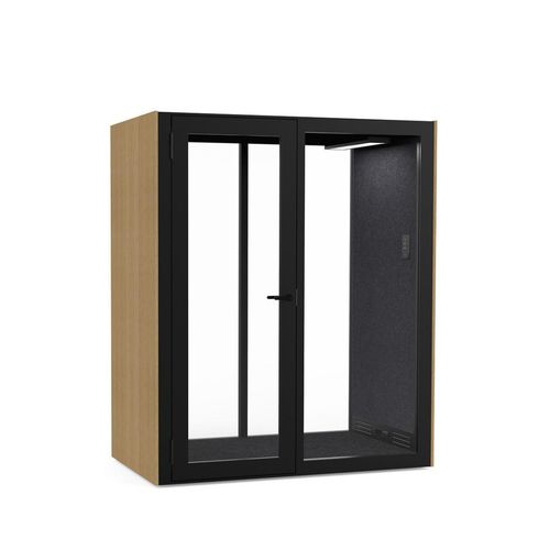 Office pod with built-in lighting - Sono Work S - Martela - acoustic / USB / with motion sensor