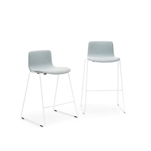 Contemporary bar stool - SOLA - Martela - oak / ash / metal base