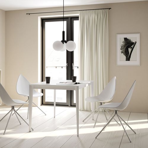 Contemporary visitor chair - OTTAWA - Haworth Europe - indoor / polypropylene / metal base