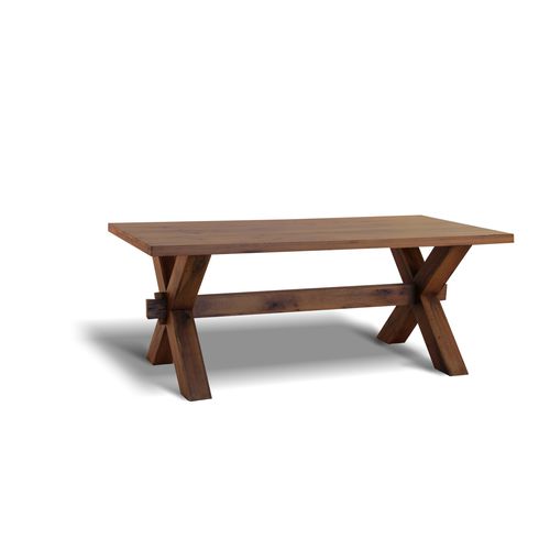 Contemporary table - XENIA - Ecomatrix SRL - oak / oiled wood / wooden base