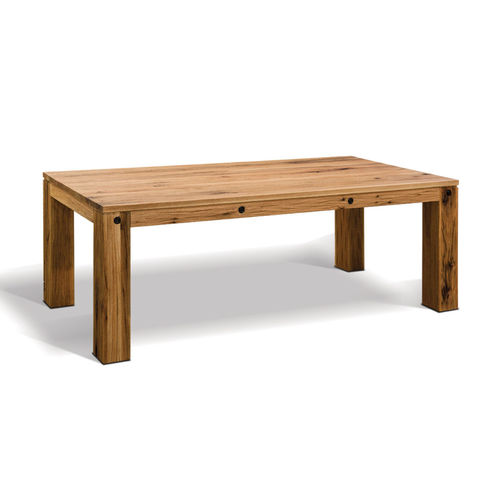 Contemporary table - LOMBARD - Ecomatrix SRL - oak / oiled wood / oak base