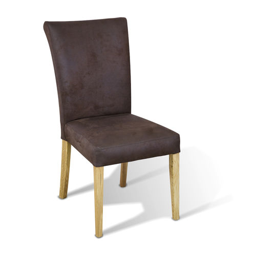 Contemporary chair - LEILA - Ecomatrix SRL - indoor / fabric / oak