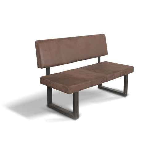 Contemporary bench - KONSTANZ - Ecomatrix SRL - steel / painted steel / fabric