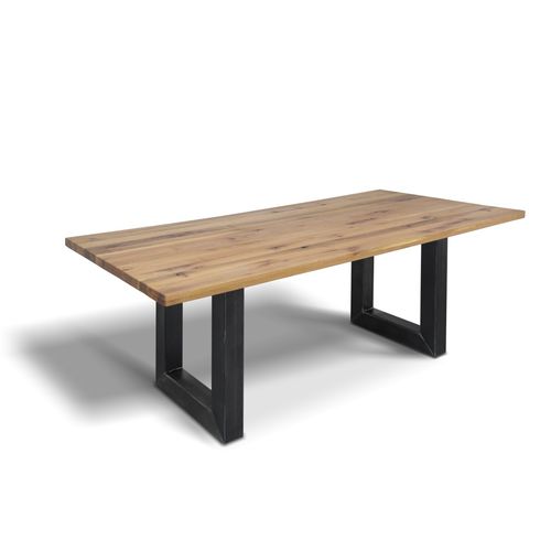 Contemporary table - UPPSALA - Ecomatrix SRL - oak / oiled wood / steel ...