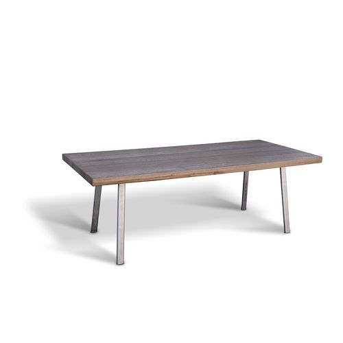 Contemporary table - TEDDY - Ecomatrix SRL - oak / oiled wood / steel base