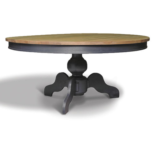 Classic table - DUBLIN - Ecomatrix SRL - wooden / wooden base / round