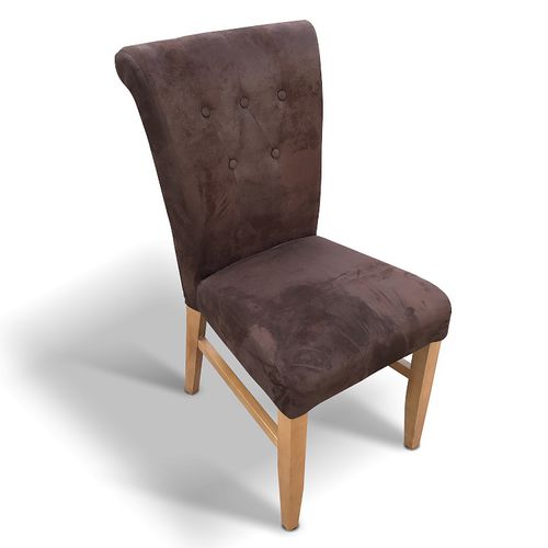 Traditional chair - NISA  - Ecomatrix SRL - indoor / leather / beech base