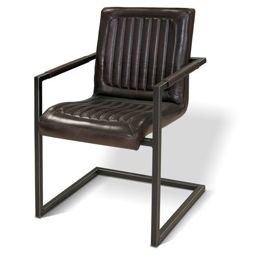Vintage chair - MUSTANG - Ecomatrix SRL - indoor / leather / wooden