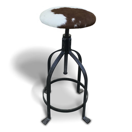 Traditional orchestra stool - FURRY - Ecomatrix SRL - wrought iron base / adjustable-height / upholstered