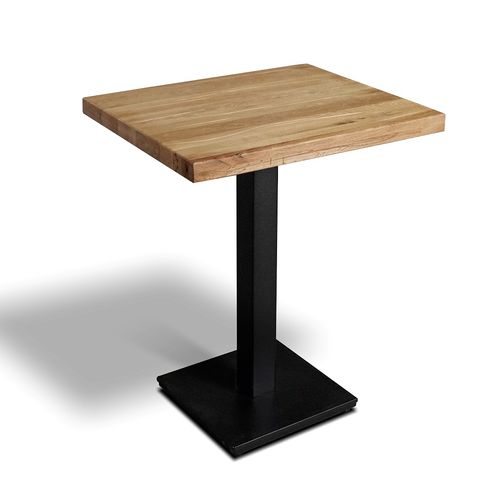 Contemporary table - CRUSH - Ecomatrix SRL - oak / steel base / painted steel base