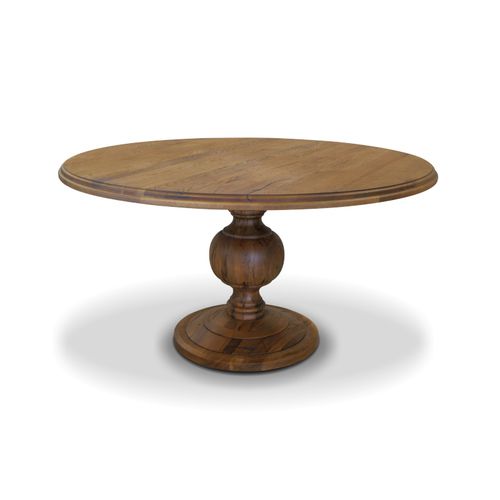 Traditional table - VICTORIA - Ecomatrix SRL - oak / oak base / round
