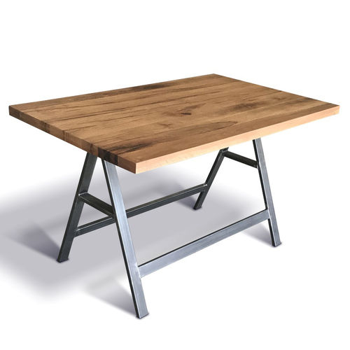 Contemporary table - CAVALETTI - Ecomatrix SRL - oak / steel base / painted steel base