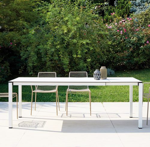 Contemporary dining table - Pranzo - SCAB GIARDINO SPA - laminate / galvanised steel base / rectangular