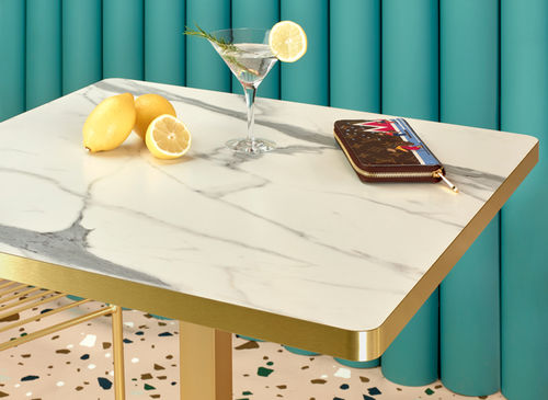 Laminate table top - Tiffany - SCAB GIARDINO SPA - chipboard / ABS / white