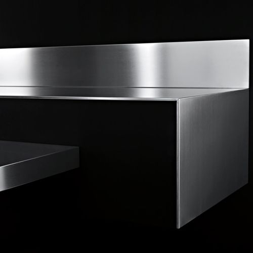 Stainless steel countertop - SIDE / BACK PANELS - STEEL TIME SRL - kitchen / polished / custom-made