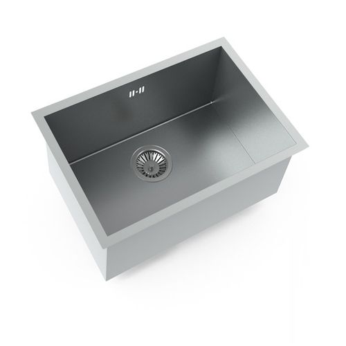 Single-bowl kitchen sink - MOMENTO L500 - STEEL TIME SRL - without drainboard / stainless steel / overmount