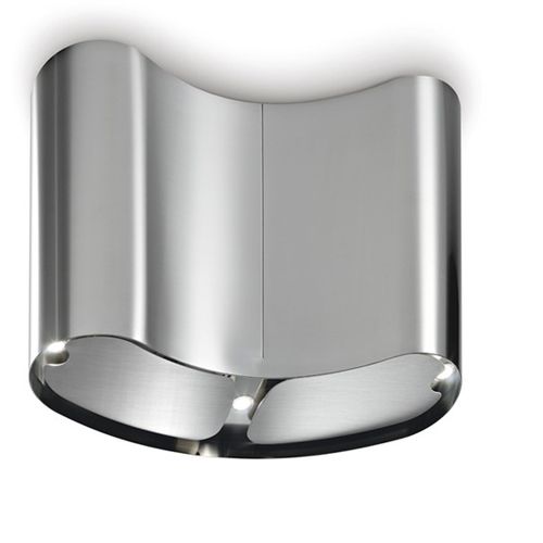 Island range hood - BEAN - STEEL TIME SRL - corner / with built-in lighting / original design