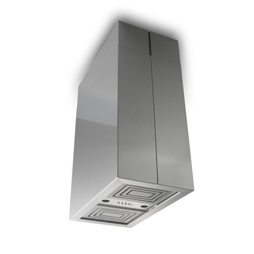 Wall-mounted range hood - CUBO PLUS - STEEL TIME SRL - island / with built-in lighting / original design