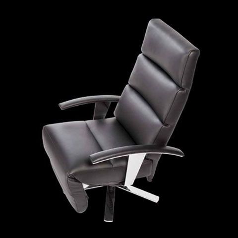 Contemporary relaxing armchair - pearl - STRÄSSLE Switzerland AG - leather / with footrest / reclining